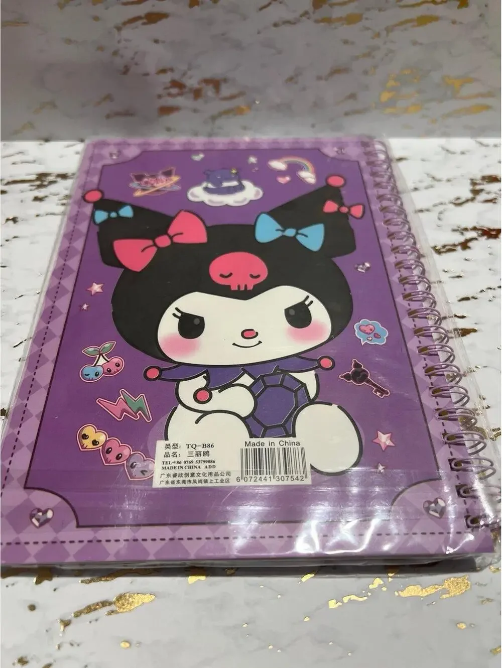 Kuromi Spiral Notebook & Pencil Pouch Brand New